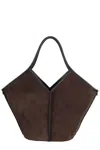 Hereu Calella Distressed Leather Shoulder Bag In Black