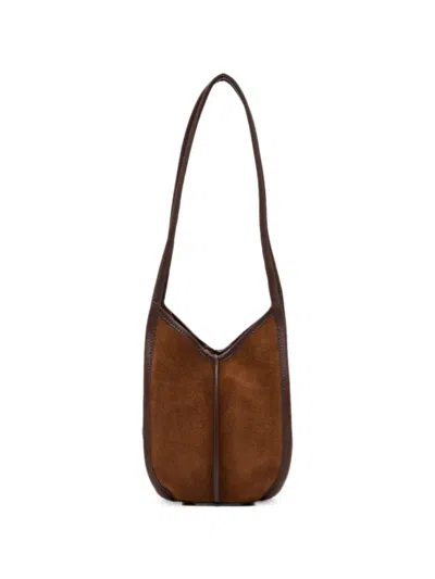 Hereu Calella Suede Shoulder Bag In Brown