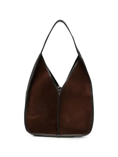 Hereu Calella Suede Shoulder Bag In Brown
