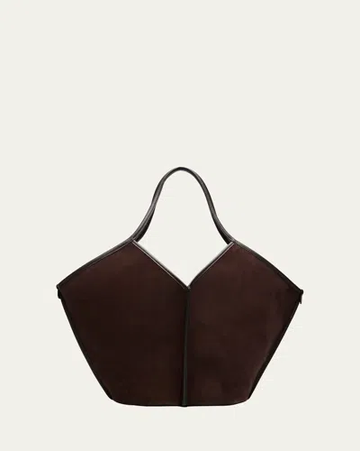 Hereu Calella Suede Tote Bag In Brown