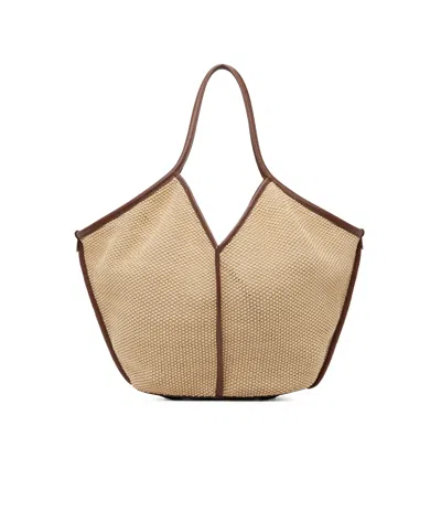 Hereu Double-handle Shoulder Bag In Brown