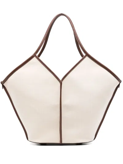 Hereu Calella Canvas Tote Bag In White