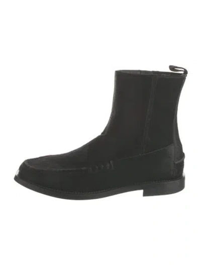 Pre-owned Hereu Calf Hair Chelsea Boots In Black