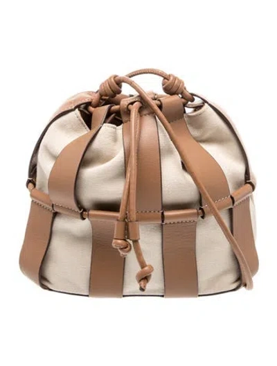 Pre-owned Hereu Canvas Shoulder Bag In Neutral
