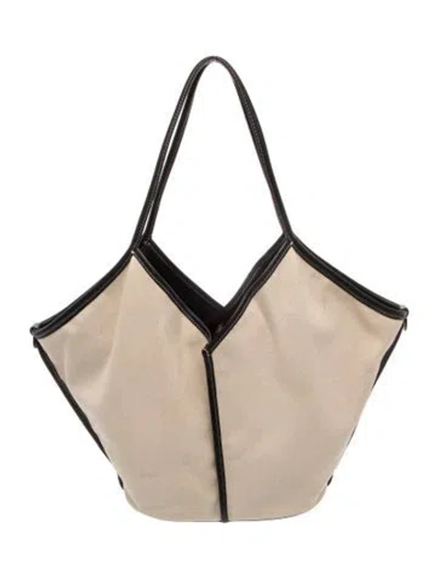 Pre-owned Hereu Canvas Shoulder Bag In Neutral
