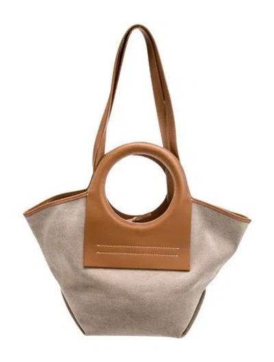 Pre-owned Hereu Canvas Top Handle Bag In Brown