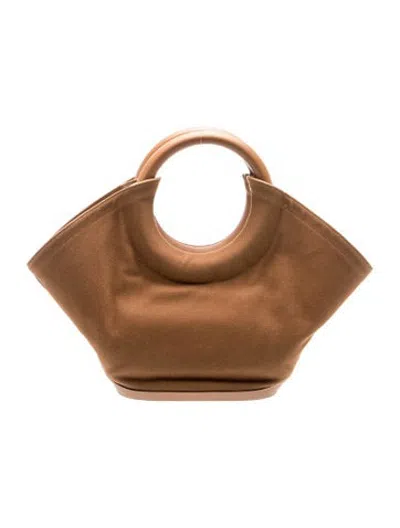 Pre-owned Hereu Canvas Top Handle Bag In Neutrals