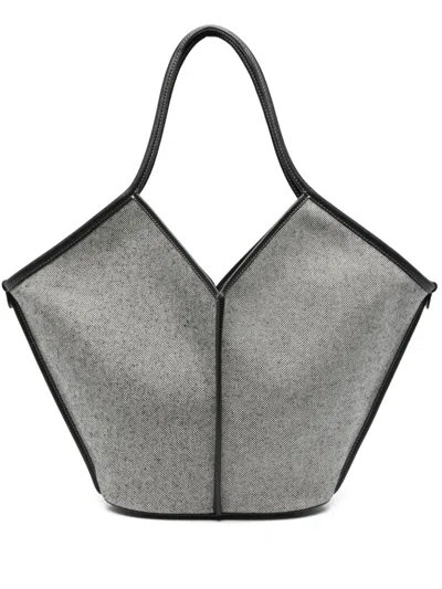 Hereu Canvas Tote Bag In Black