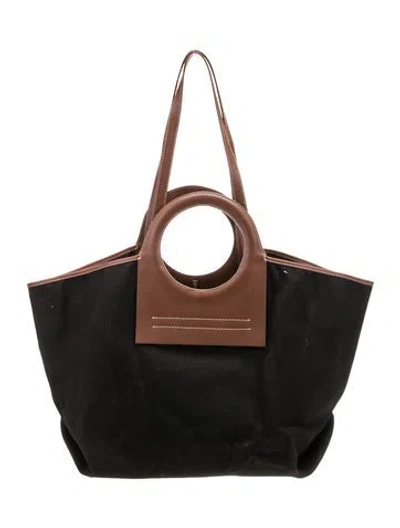 Pre-owned Hereu Canvas Tote In Black
