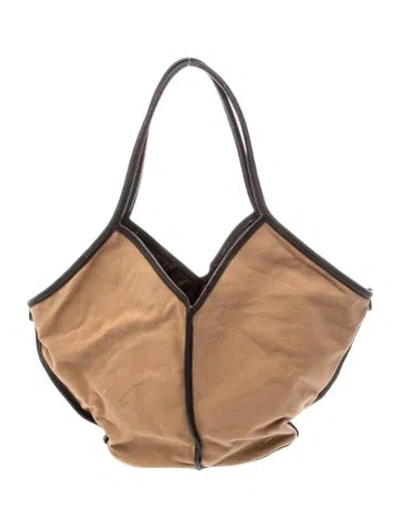 Pre-owned Hereu Canvas Tote In Brown