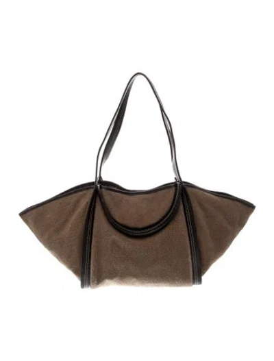 Pre-owned Hereu Canvas Tote In Brown