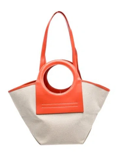 Pre-owned Hereu Canvas Tote In Neutrals