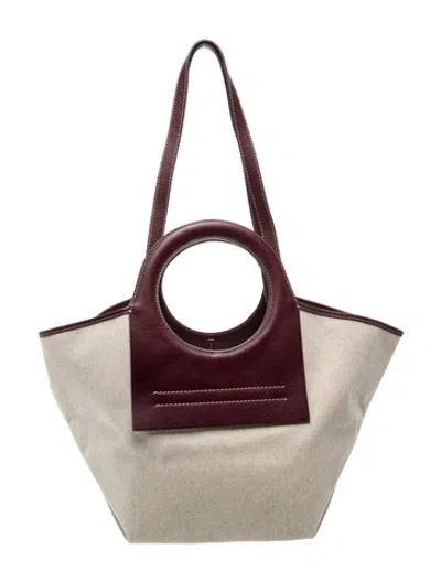 Pre-owned Hereu Canvas Tote In Neutrals