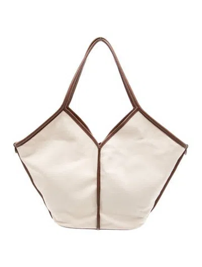 Pre-owned Hereu Canvas Tote In Neutrals