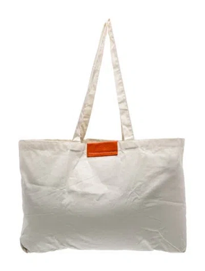 Pre-owned Hereu Canvas Tote In White