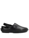 Hereu Round-headed Flat Sandals In Black