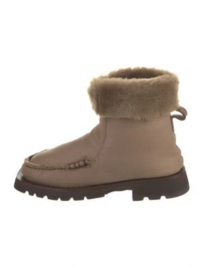 Pre-owned Hereu Combat Boots In Brown