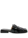 Hereu Sleek Everyday Leather Flats For Women In Black