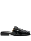 Hereu Sleek Everyday Leather Flats For Women In Black