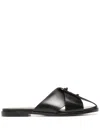 Hereu Corema Leather Mules In Black