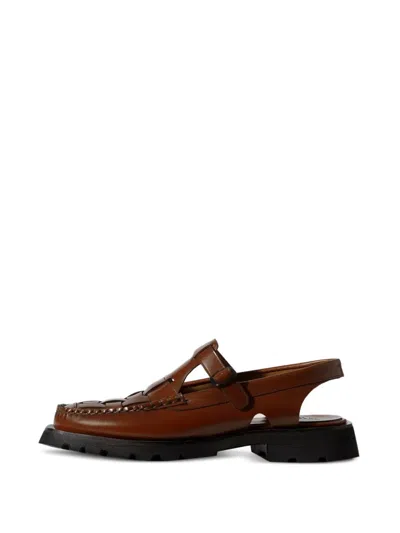 Hereu Cranc Sport Slingback Loafers In Brown