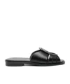 Hereu Cutout Flat Mules In Black