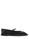 Hereu Black Dansa Supple Shiny Ballerina Flats In Black