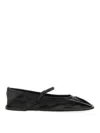 Hereu Black Dansa Supple Shiny Ballerina Flats In Black