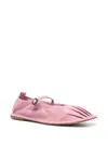 Hereu Dansa Leather Ballerina Shoes In Pink