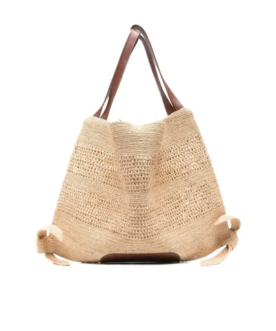 Hereu Double-handle Handbag In Nude