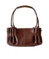 Hereu Women Arta Leather Shoulder Bag In Brown
