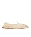 Hereu Elasticated Detailed Slip-on Flat Shoes In White