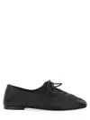 Hereu Square Toe Flats In Black