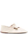 Hereu Women's Square Toe Pump With Bow Detail In White