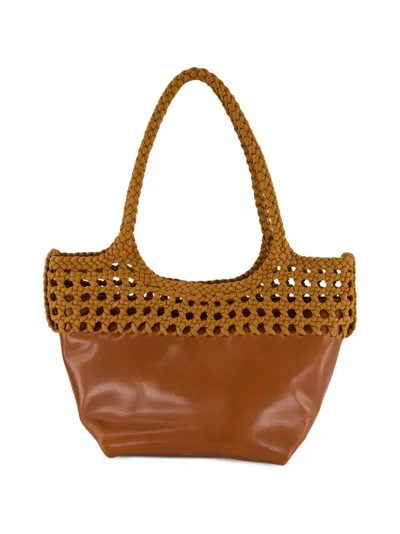 Hereu Geflochtene Elma Schultertasche In Brown