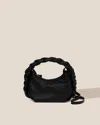 Hereu Espiga Mini Plaited-handle Leather Handbag In Black