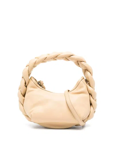 Hereu Espiga Mini Plaited-handle Leather Handbag In Neutral