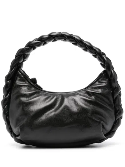 Hereu Espiga Soft Leather Top Handle Bag In Black