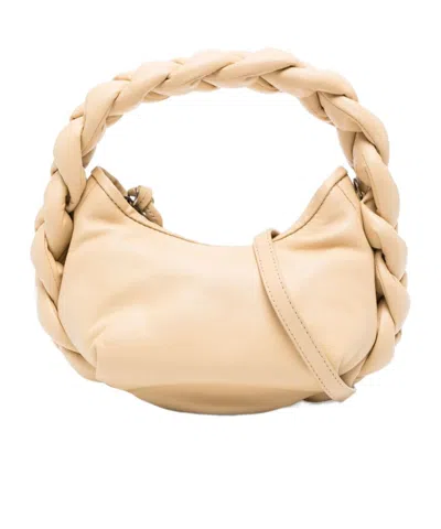 Hereu Espiga Mini Plaited-handle Leather Handbag In Neutral