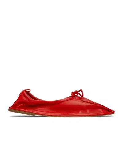 Hereu Ssense Exclusive Red Puntera Ballerina Flats