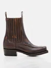 Hereu Agulla Square Toe Chelsea Boots In Braun