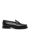 Hereu Leather Penny Loafers In Black