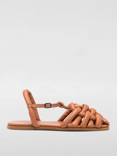 HEREU FLAT SANDALS HEREU WOMAN COLOR CAMEL,G51937042