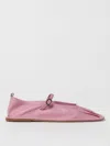 Hereu Woman Ballet Flats Pink Size 11 Leather In Pink