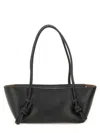 Hereu Mini Fleca Rectangular Shoulder Bag Knotted Handles In Black