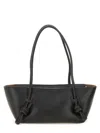 Hereu Black Leather Shoulder Bag In Black