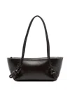Hereu Fleca Knot-detail Leather Shoulder Bag In Brown