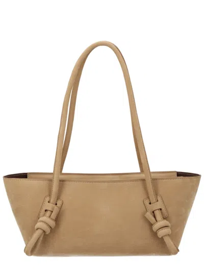 HEREU FLECA KNOTTED HANDLES CALF LEATHER TOTE BAG