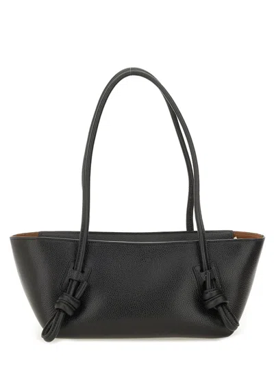 Hereu Fleca - Knotted-handle Shoulder Bag In Black