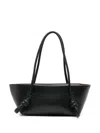 Hereu Structured Shoulder Bag Knotted Handle Detail In Black